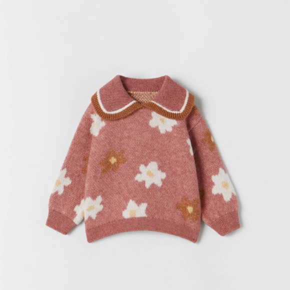 Zara Other - $30 ADD ON Zara Knit Floral Print Sweater 3-4Y 3T 4T